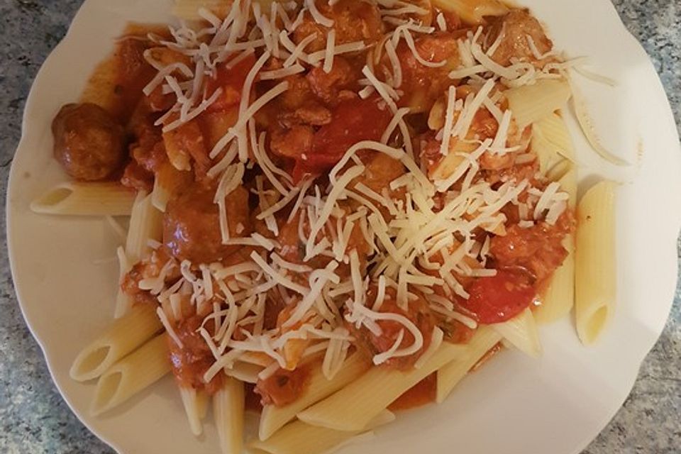 Nudeln mit Tomatensauce