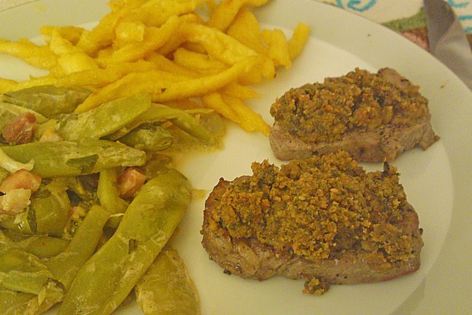 Schweinemedaillon mit Thymiankruste