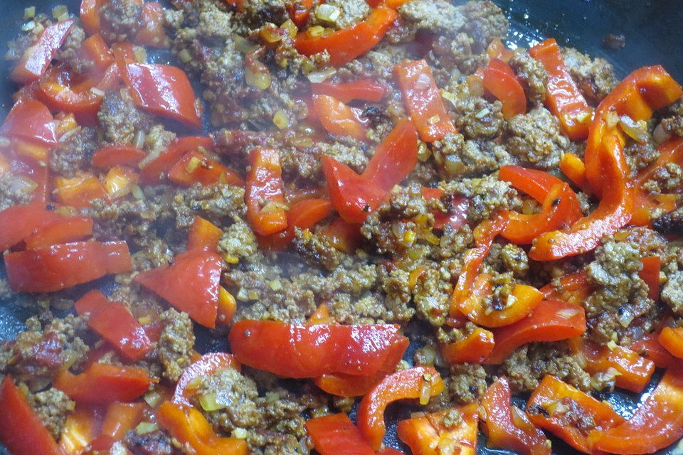 Paprika-Hackfleisch-Pfanne