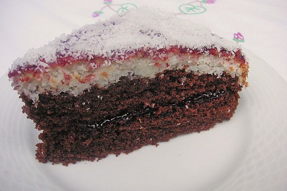 Kakaokuchen mit Kokosbelag