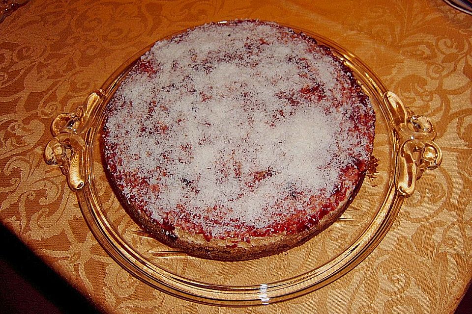 Kakaokuchen mit Kokosbelag