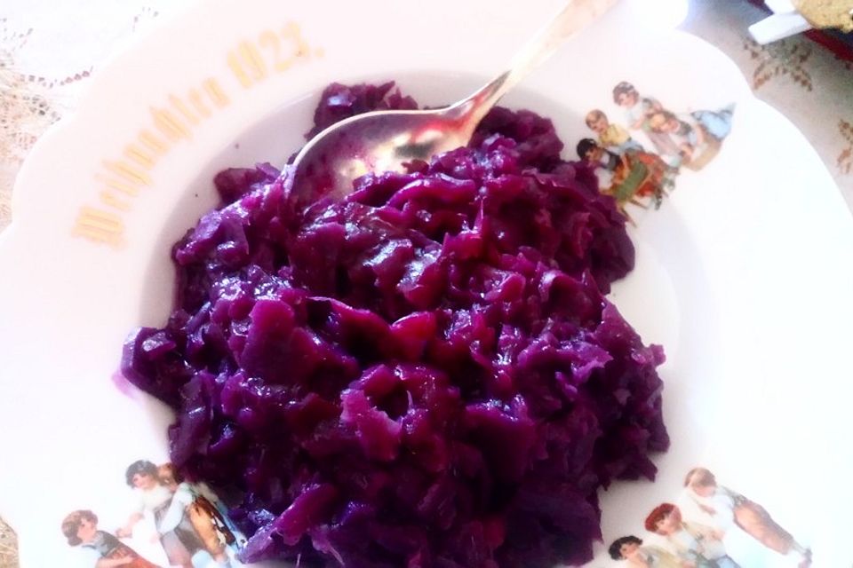 Karamellisierter Apfelrotkohl