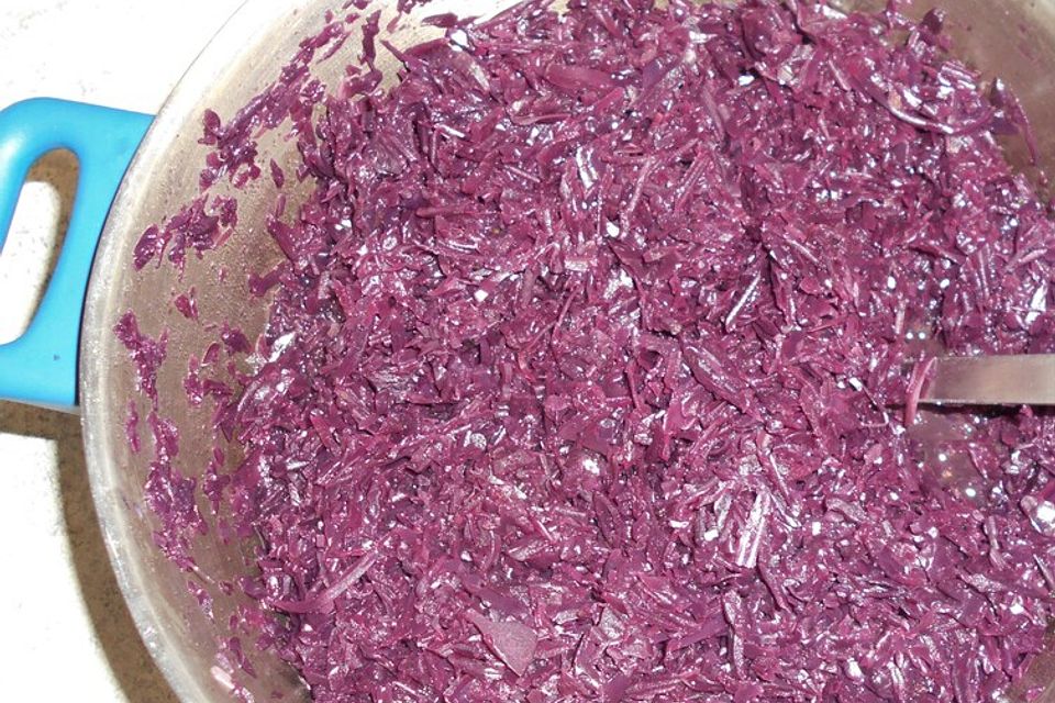 Karamellisierter Apfelrotkohl