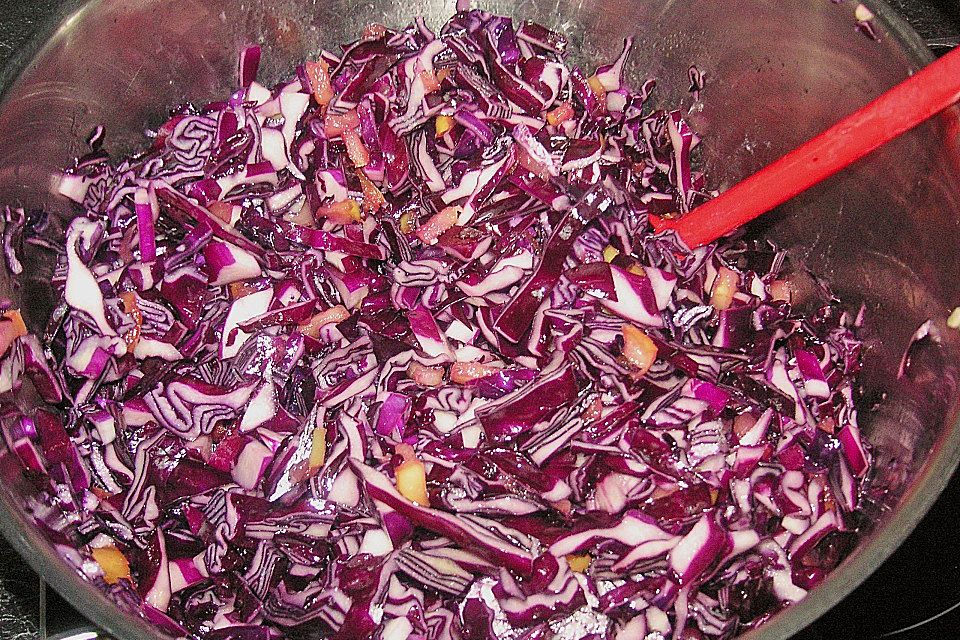 Karamellisierter Apfelrotkohl