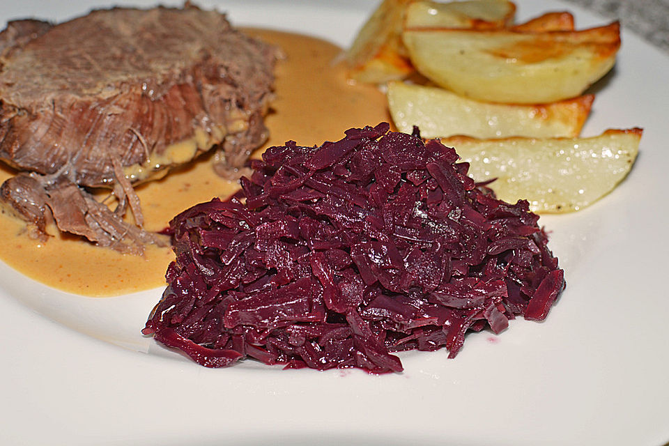 Karamellisierter Apfelrotkohl