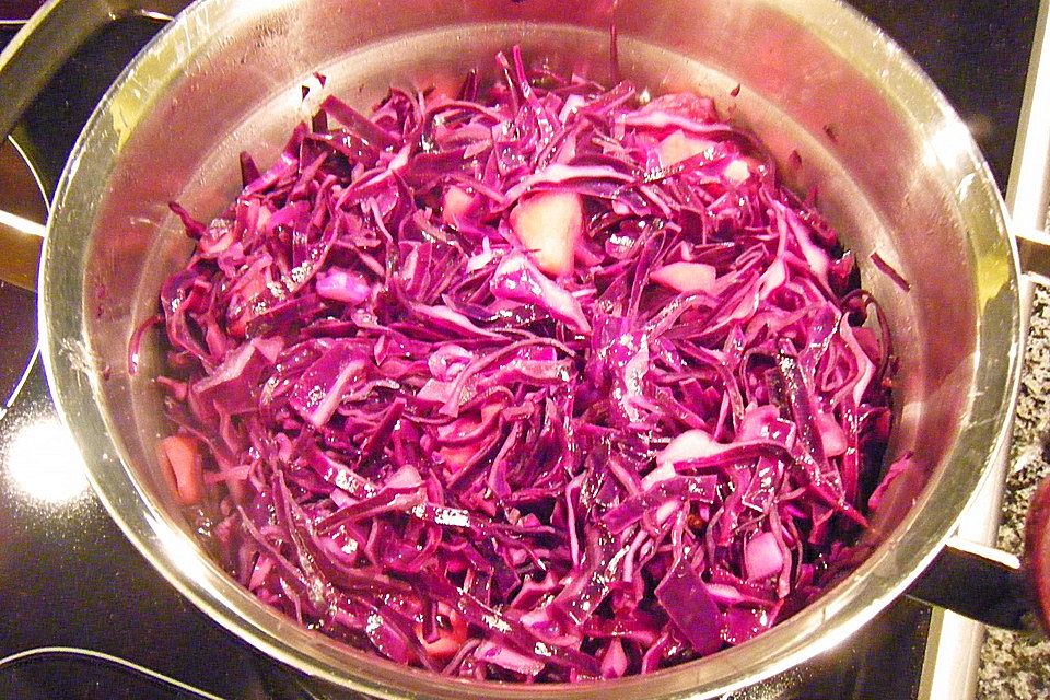 Karamellisierter Apfelrotkohl