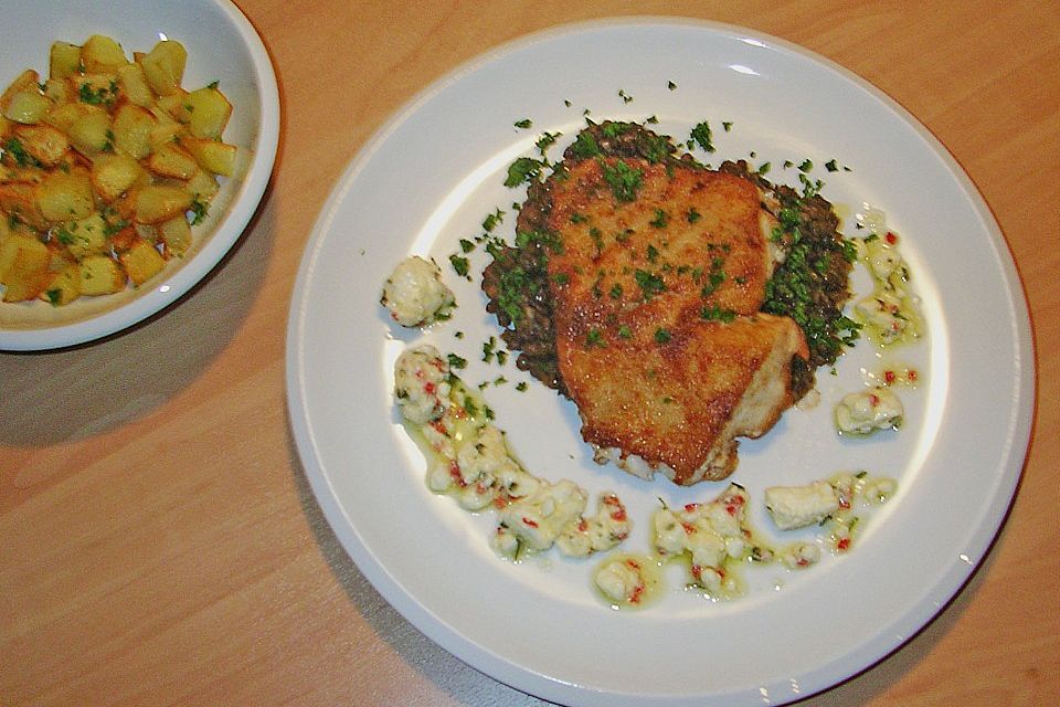 Belugalinsen mit mariniertem Feta