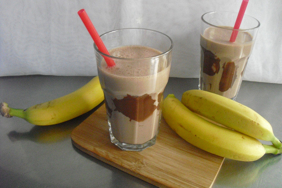 Bananen - Nutella - Milch