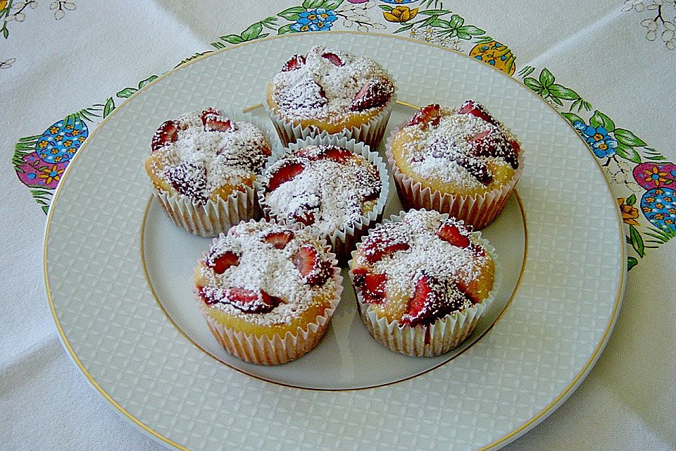 Ricotta - Erdbeer - Muffins