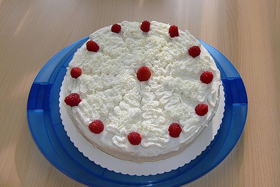 Weiße Vanille - Quark - Torte