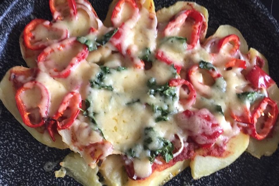 Schnelle Kartoffelpizza