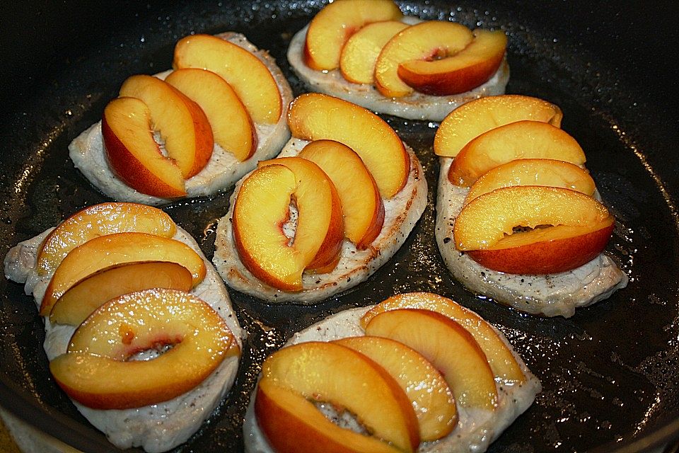 Minutensteaks mit Mango und  Käse