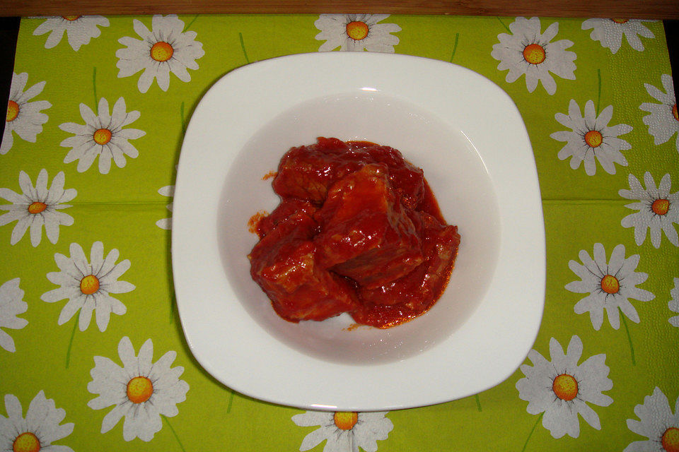 Rindfleisch in Tomatensauce