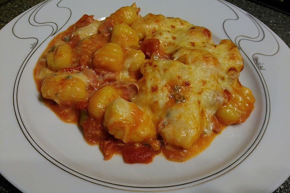 Gnocchi, überbacken