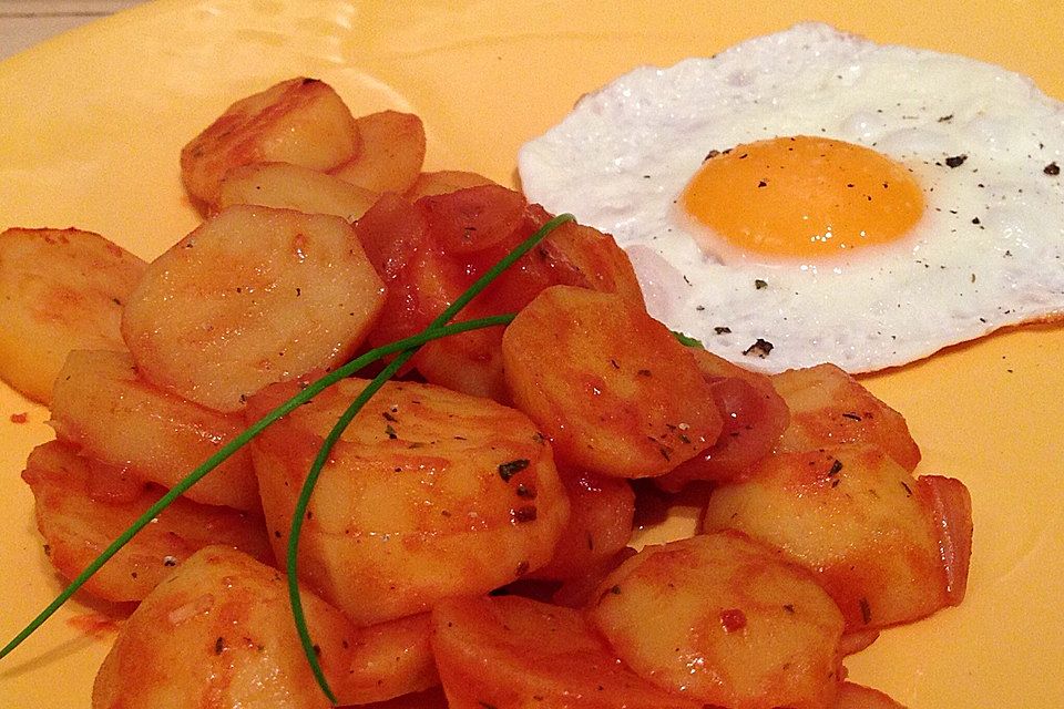 Gedünstete Kartoffeln in Weißwein