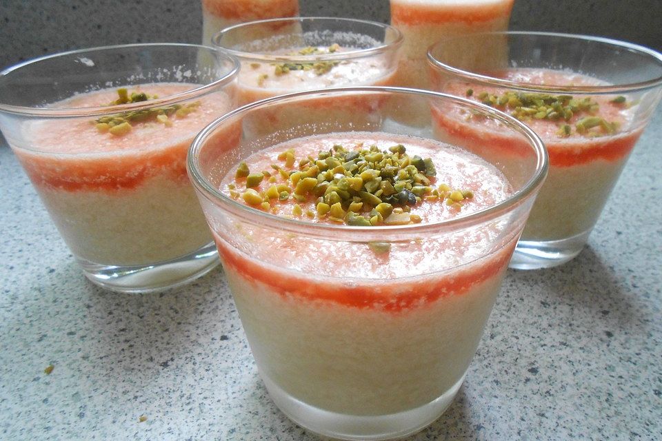 Rhabarbermousse mit Aperol - Gelee