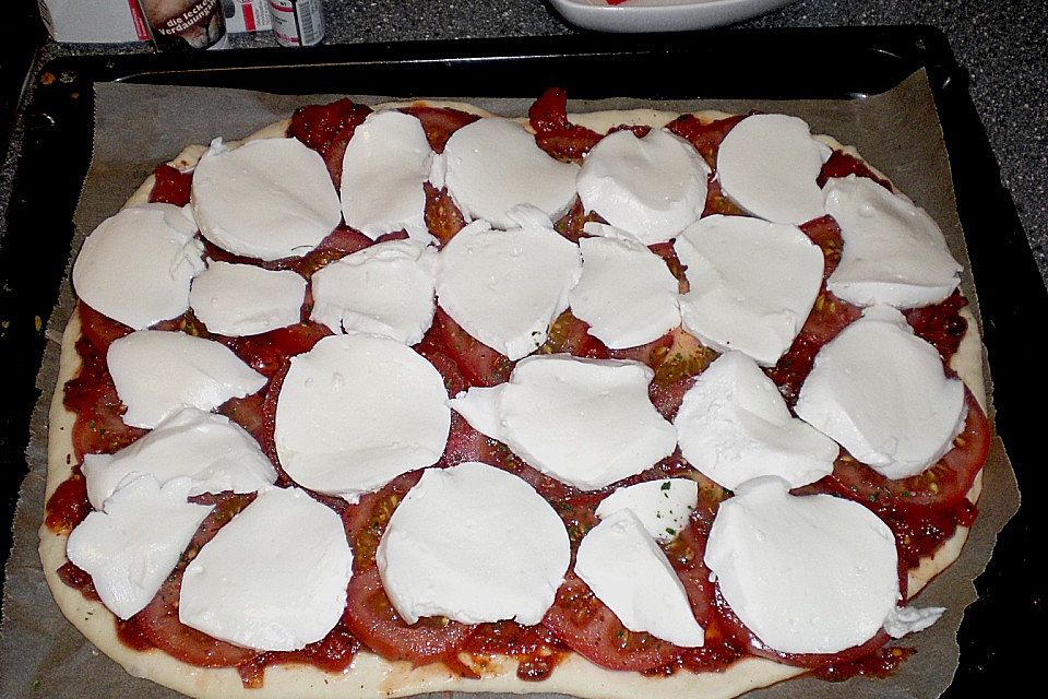 Tomaten - Mozzarella - Pizza