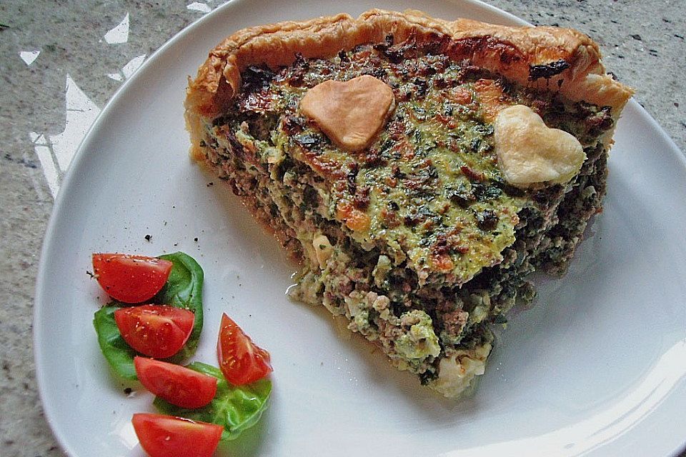 Griechische Hackfleischquiche