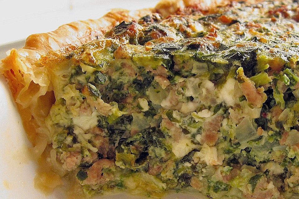 Griechische Hackfleischquiche