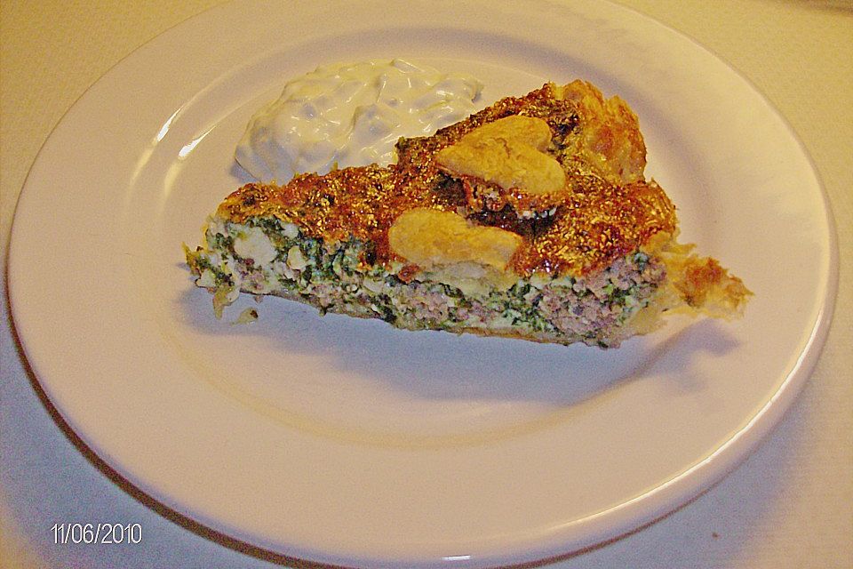 Griechische Hackfleischquiche