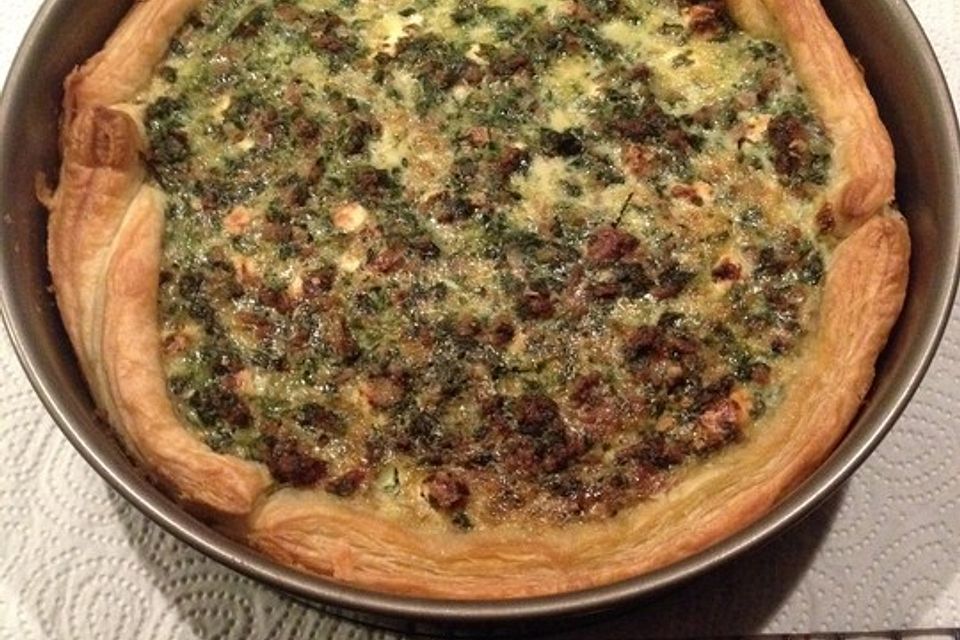 Griechische Hackfleischquiche