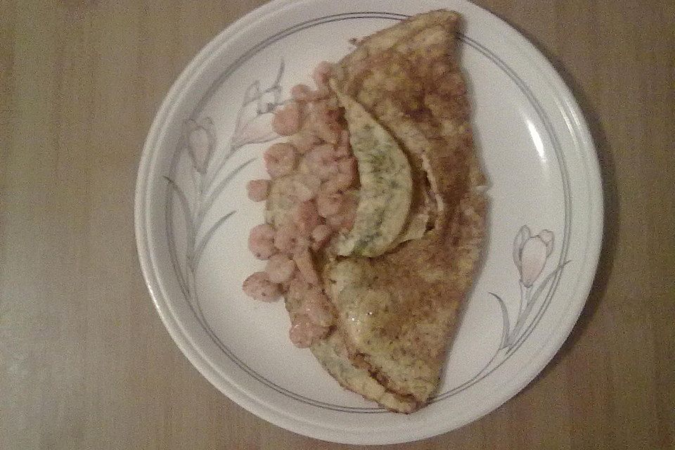 Käse - Omelette mit Krabben