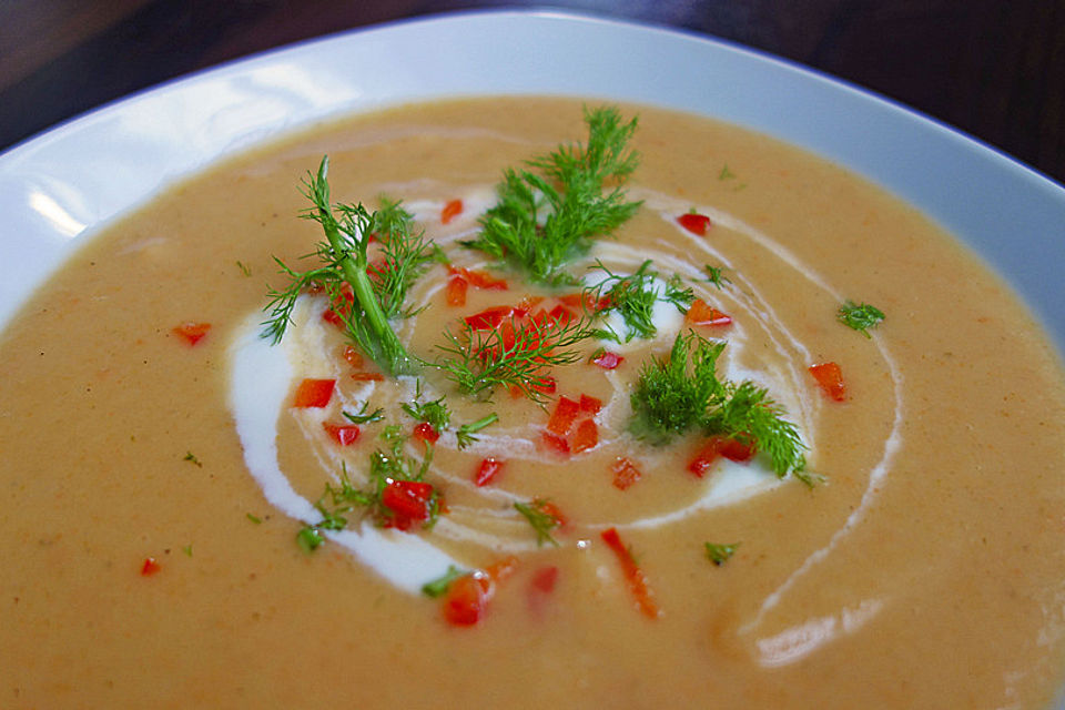 Scharfe Möhren - Fenchel - Suppe