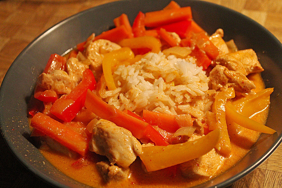 Thai - Curryhühnchen mit Gemüse