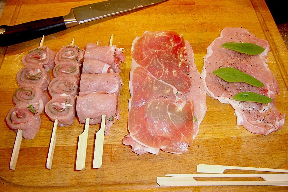 Grillspieße Saltimbocca