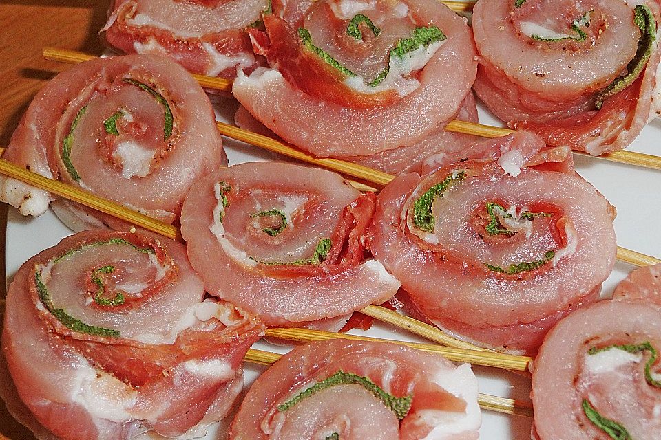 Grillspieße Saltimbocca