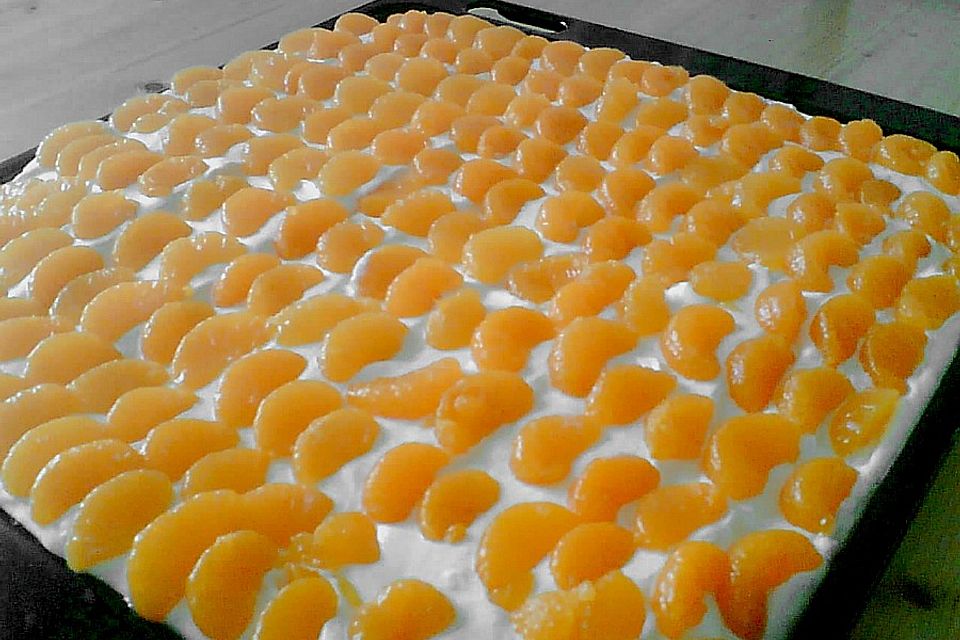 Mandarinen - Schmand - Blechkuchen