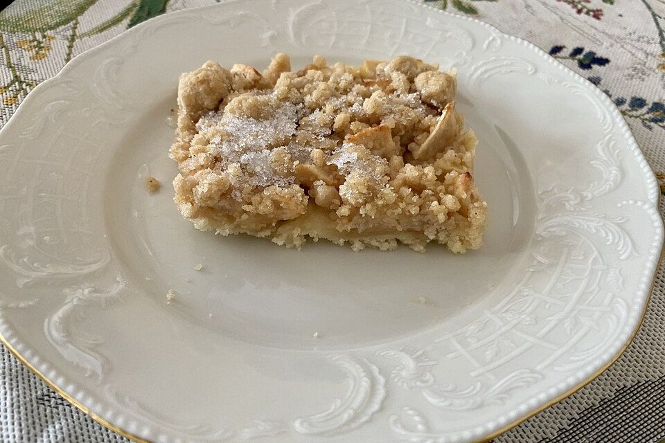 Apfel - Streuselkuchen mit Hermannteig