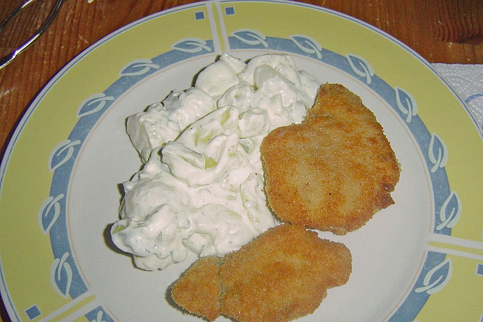 Kartoffelsalat mit grünem Spargel