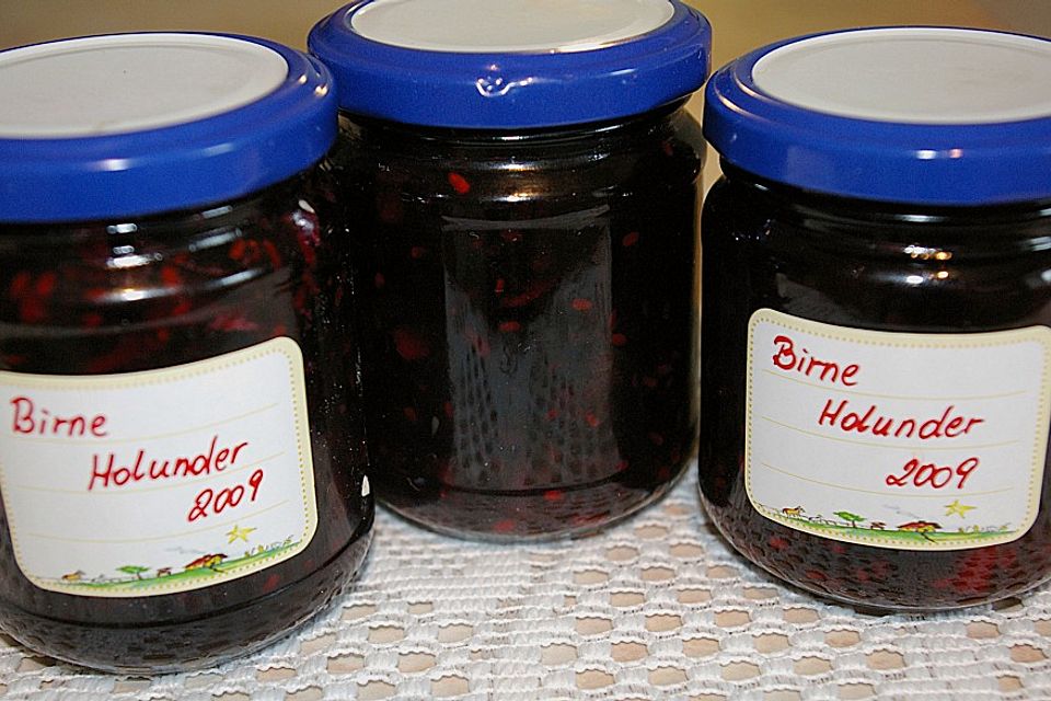 Holunder - Birnen - Marmelade