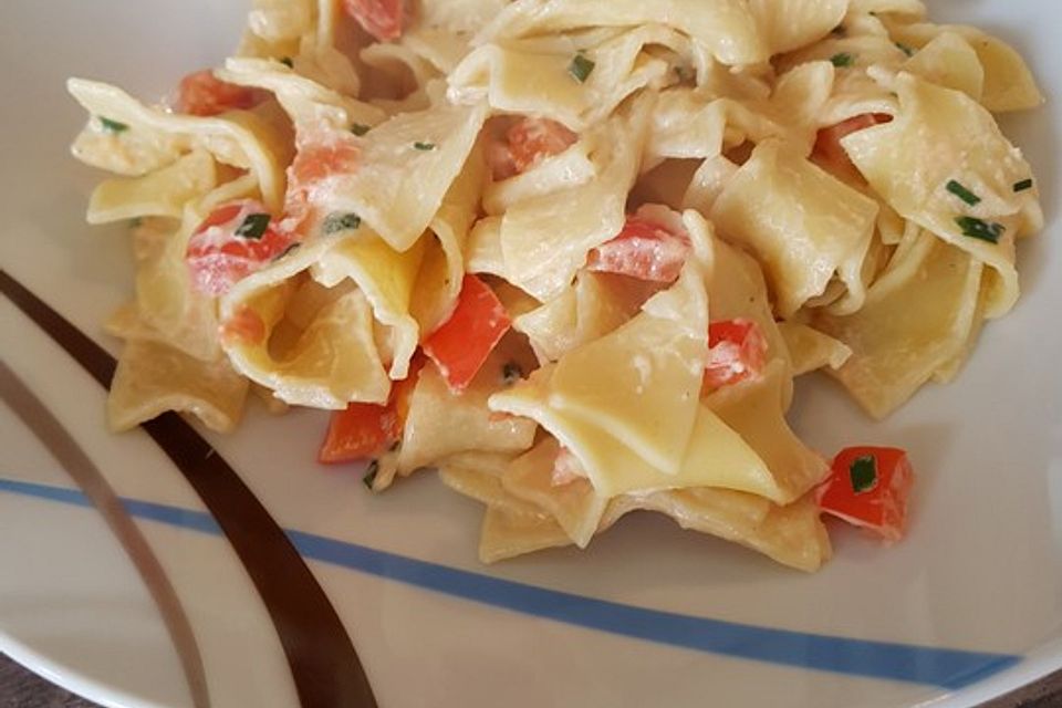 Pasta mit Frischkäse