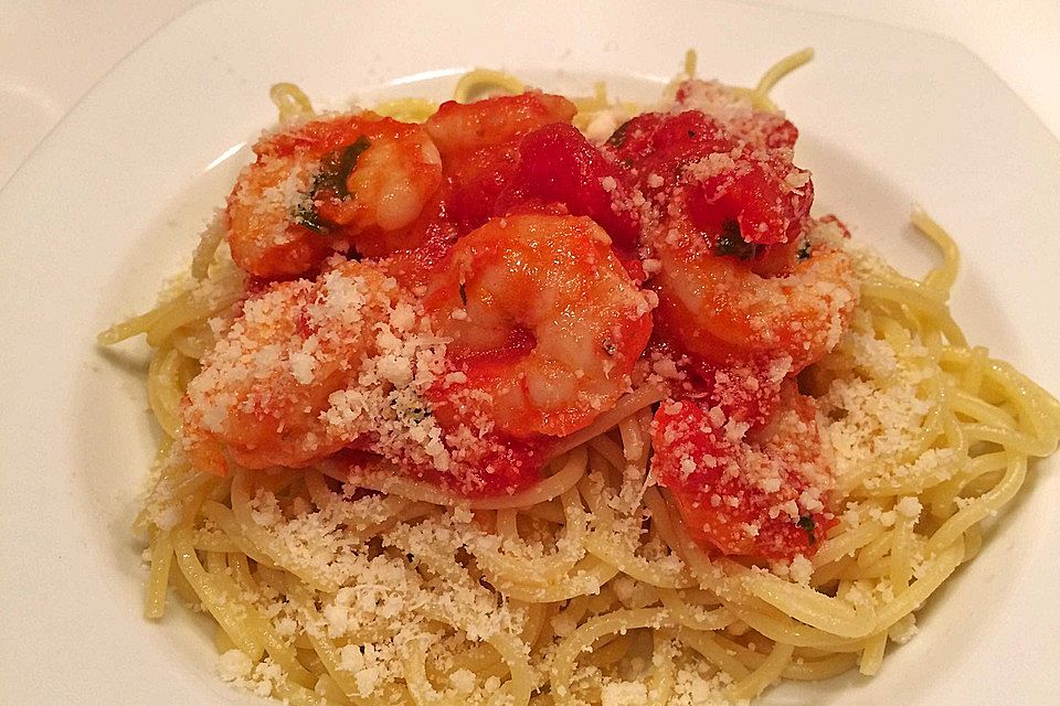 Basilikum - Shrimps Pasta