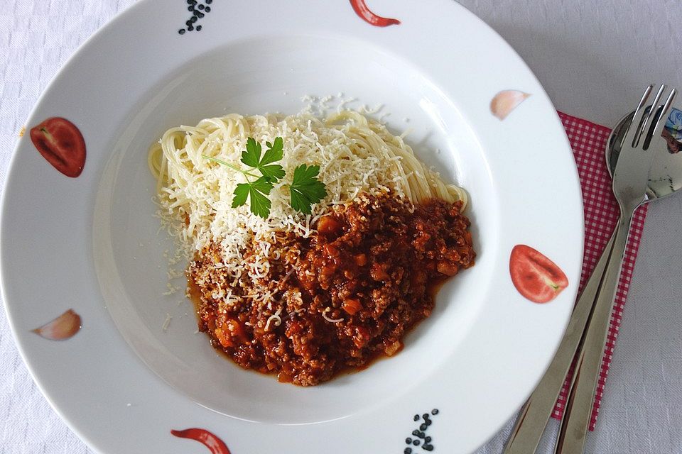 Bolognesesauce (mit Rotwein)