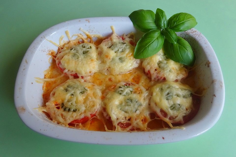 Gebackene Tomaten mit Gruyère