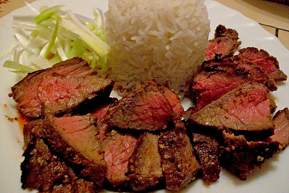 Steak in Sesammarinade