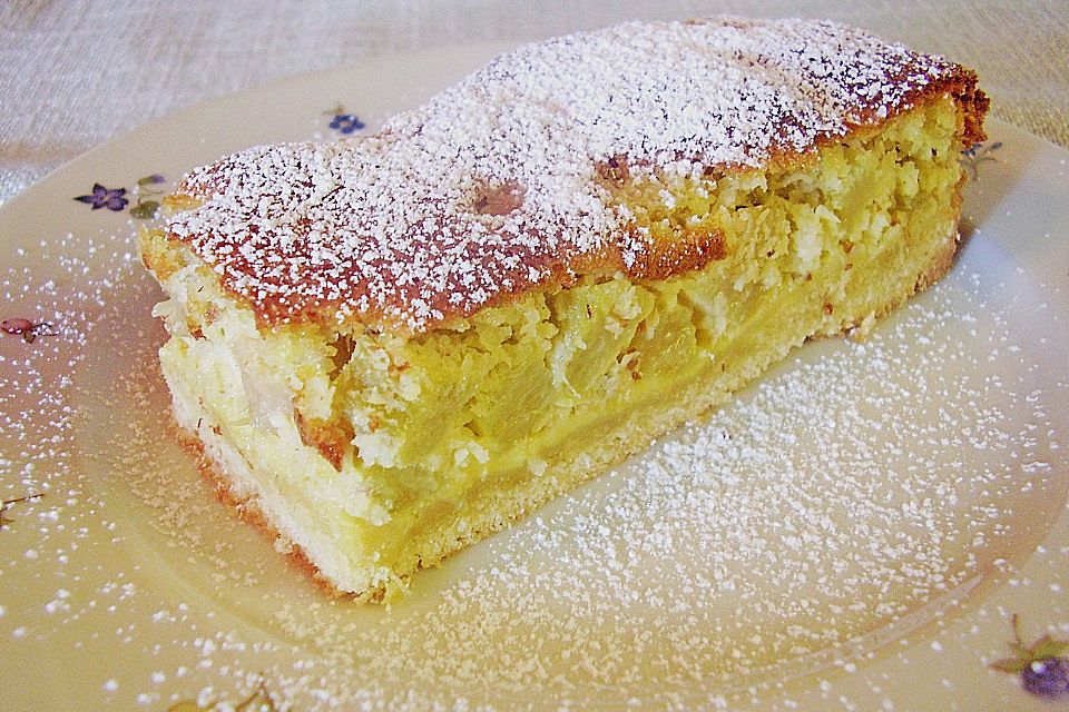 Rhabarberkuchen mit Kokosflocken