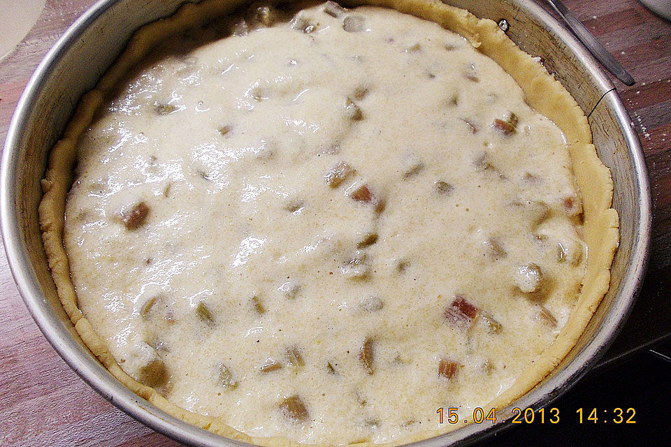 Rhabarberkuchen mit Kokosflocken