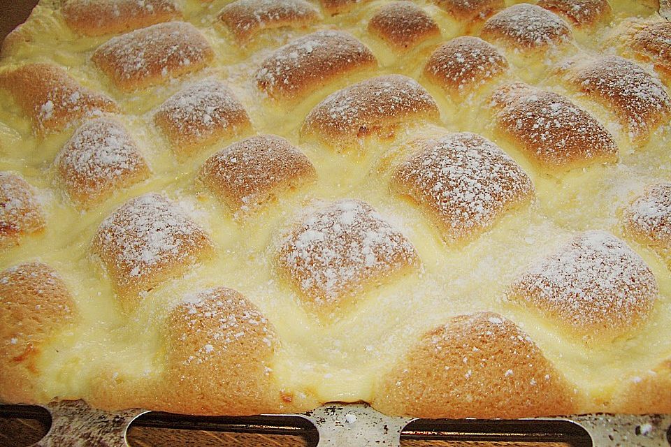 Ölkuchen mit Topfengitter