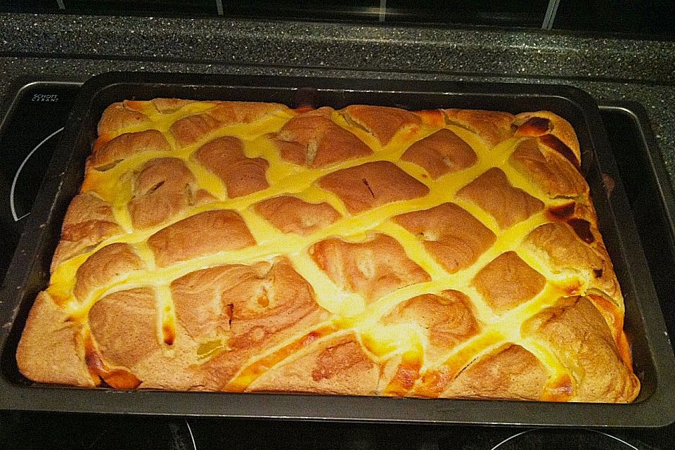 Ölkuchen mit Topfengitter