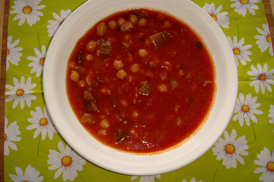 Tomaten - Kichererbsen - Suppe