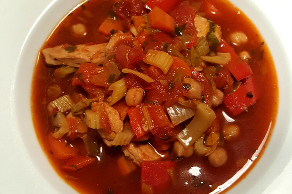 Tomaten - Kichererbsen - Suppe