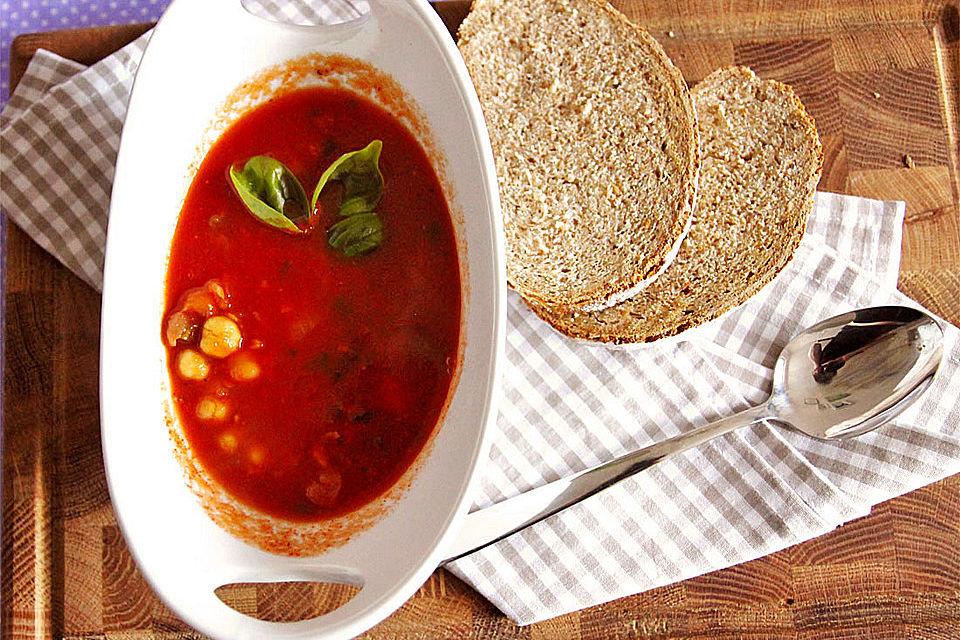 Tomaten - Kichererbsen - Suppe