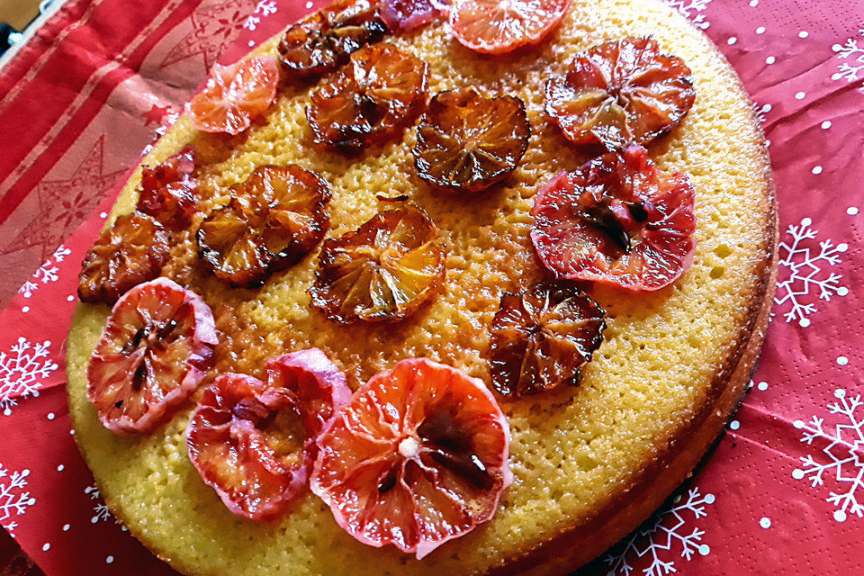 Getränkter Orangenkuchen