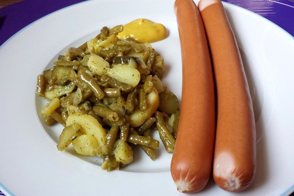 Kartoffelsalat mit grünen Bohnen