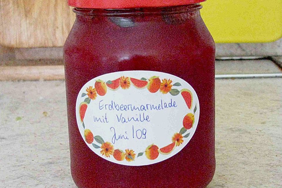 Erdbeermarmelade mit Vanille