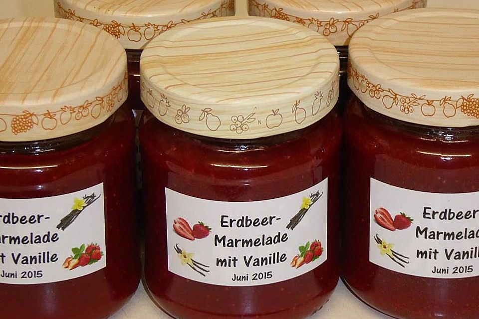 Erdbeermarmelade mit Vanille